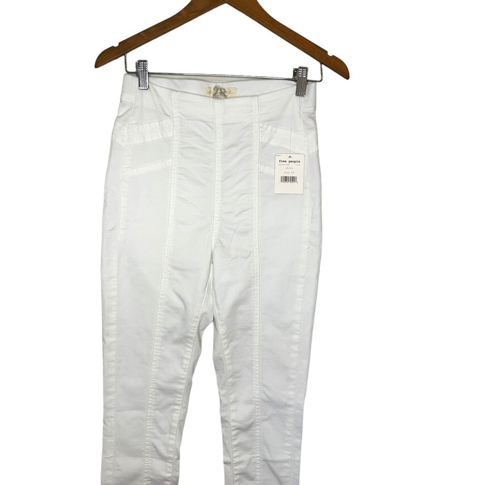 Free People Feel Alright High Rise White Skinny Jeans - Picture 6 of 14